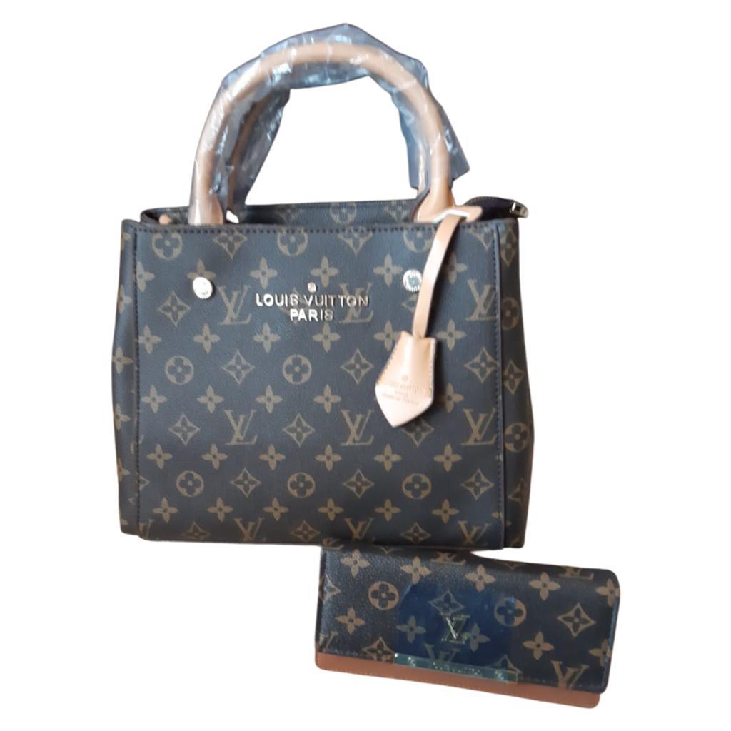 LV Bag - Shoulder Purse Set Brown with Tan Logo - Fragrance Deliver SA