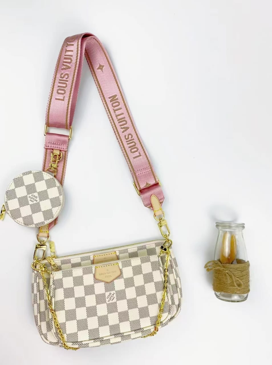 LV Bag - Sling White, Pink or Khaki - Fragrance Deliver SA